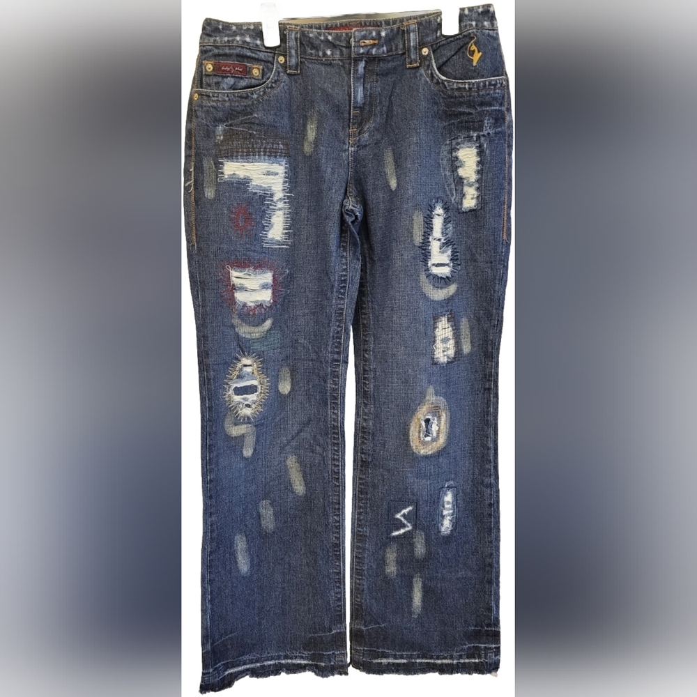 Vintage Baby Phat patched Jeans size 15 inseam 33